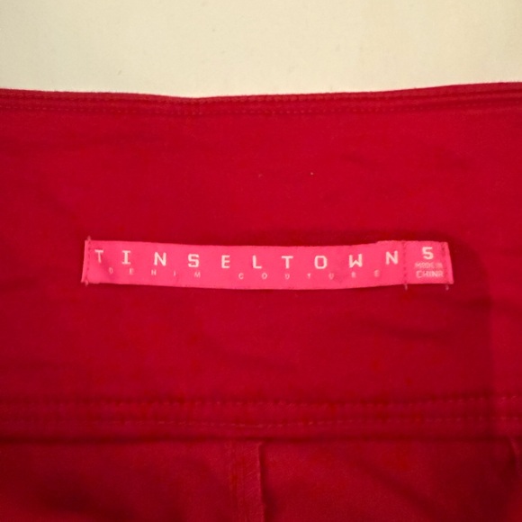 Tinseltown Women's‎ High Waist Shorts in Bold Red - Picture 5 of 7